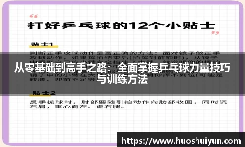 从零基础到高手之路：全面掌握乒乓球力量技巧与训练方法